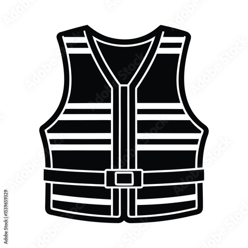 safety vest icon image vector illustration design  black and  white color