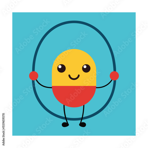 Emoticon Skipping Rope with Energy