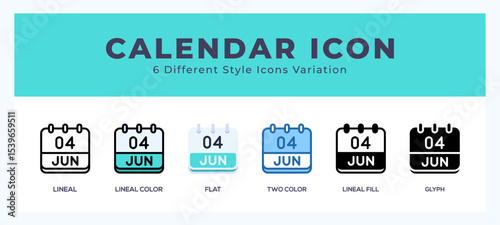 Calendar june icon vector for web. and mobile app