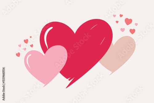 Lovely Hand-Drawn Hearts A Perfect Valentine's Day Illustration