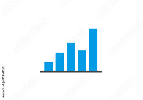 Free Download A bar graph showing an upward trend with blue bars on a gray base - GFXLoad