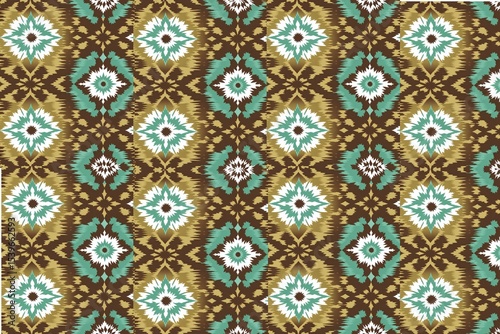 Seamless Colorful Ikat Pattern – Boho Tribal Fabric for Fashion & Decor