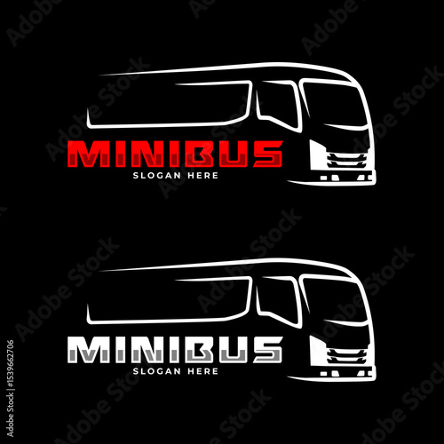 minibus vehicle logo abstract design template