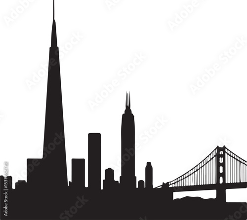 San Francisco city silhouette