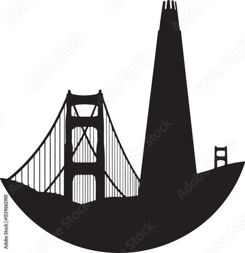 San Francisco city silhouette