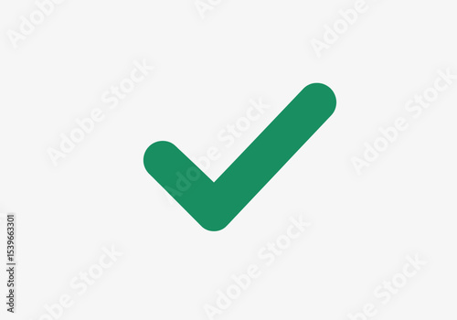 A green checkmark is prominently displayed on a white background