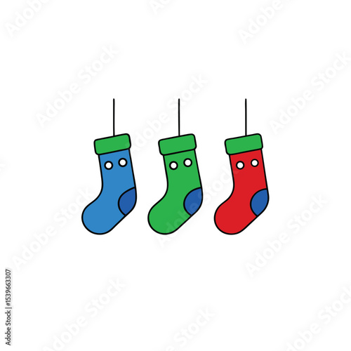 socks hanging on a rope