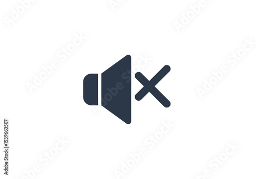 A muted speaker icon represented by a speaker symbol overlaid with an X to indicate that the sound is off