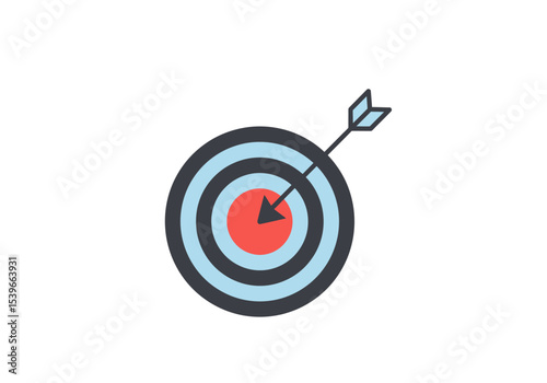 A target with an arrow hitting the bullseye