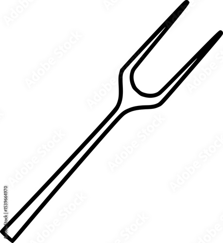 Fork – Black Vector Icon for Kitchen Utensil