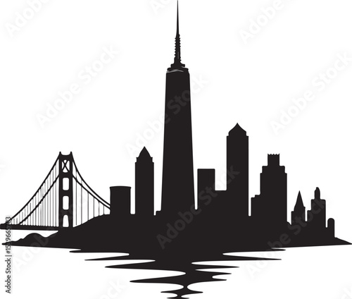 San Francisco city silhouette
