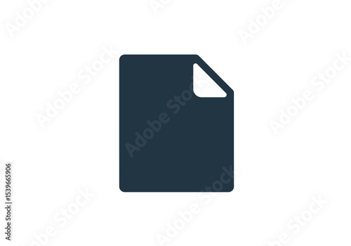 Solid dark teal file icon with curled upper right corner on a white background
