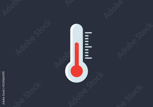 Thermometer showing a raised temperature with red fluid