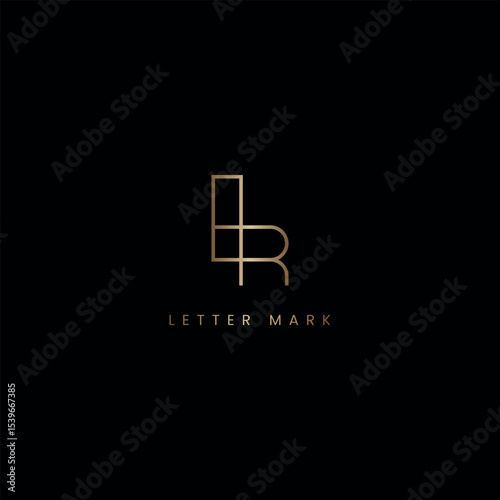 Modern Luxury LR RL Monogram Logo Design, Elegant Lettermark Logo Template.