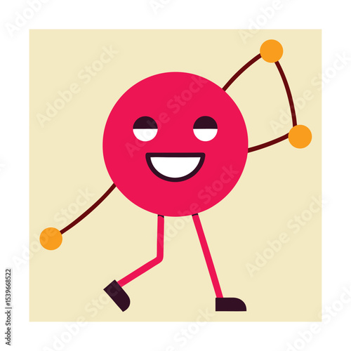 Emoticon Walking Happily