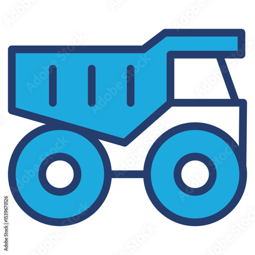 Dumper Truck blue color icon