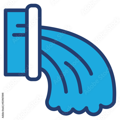 Filling blue color icon