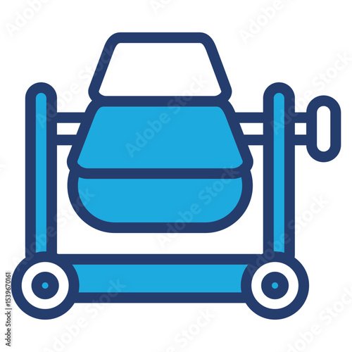 Mixer Truck blue color icon