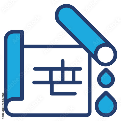 Blueprint blue color icon
