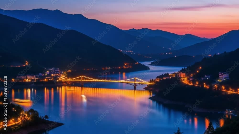 sunset over the lake