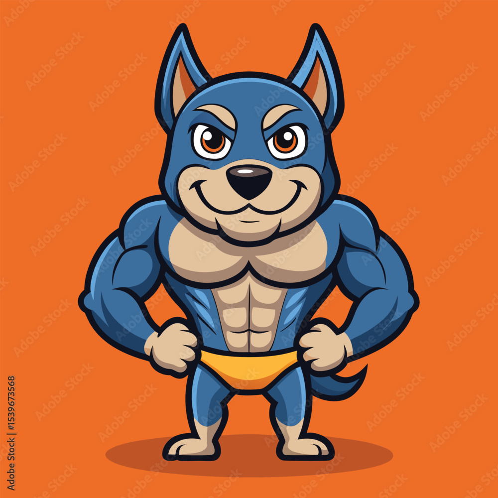 Fototapeta premium cartoon dog with a bone