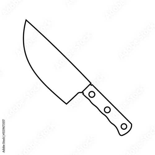 Kitchen knife icon vector. Cook knife illustration sign. Chef symbol. Cook logo.