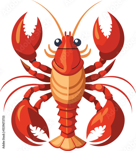 lobster vector illustration on white