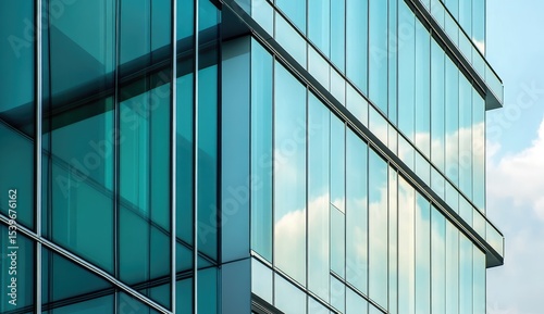 Modern glass facade of a high-rise building