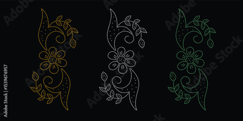 Abstract beautiful rhinestone glitter motif design.