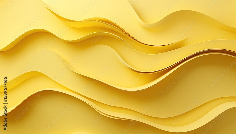 Obraz premium Abstract, undulating yellow waves