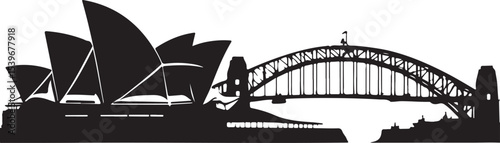 Sydney city silhouette