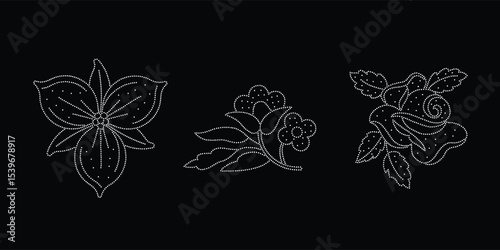 Beautiful flower rhinestone design. flower rhinestone design. rhinestone design,
