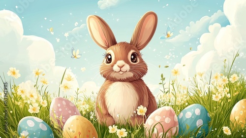 Easter holiday vector illustration for festive greetings and celebration designs
