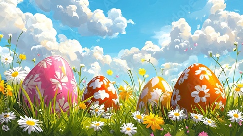 Easter holiday vector illustration for festive greetings and celebration designs