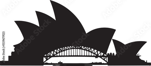 Sydney city silhouette