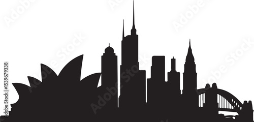 Sydney city silhouette