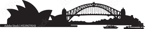 Sydney city silhouette