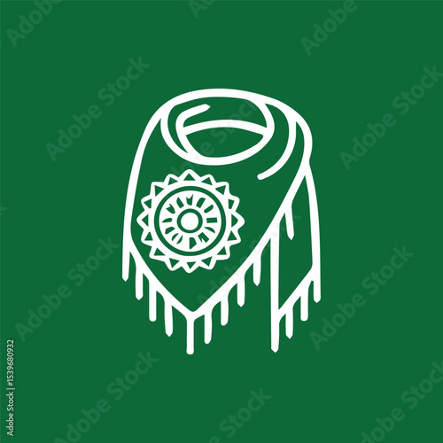 Elegant Bandana Design Green Backdrop Stunning Decorative Accessory