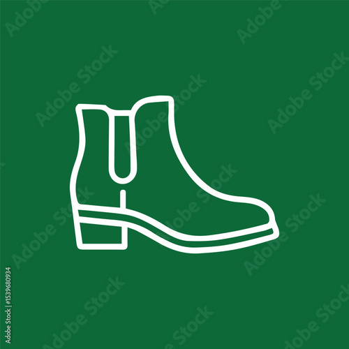 Stylish Chelsea Boot Graphic Elegant Footwear Icon Simple Fashion