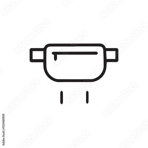 Stylish Belt Bag Vector Icon A Fashionable Accessory for On the Go
