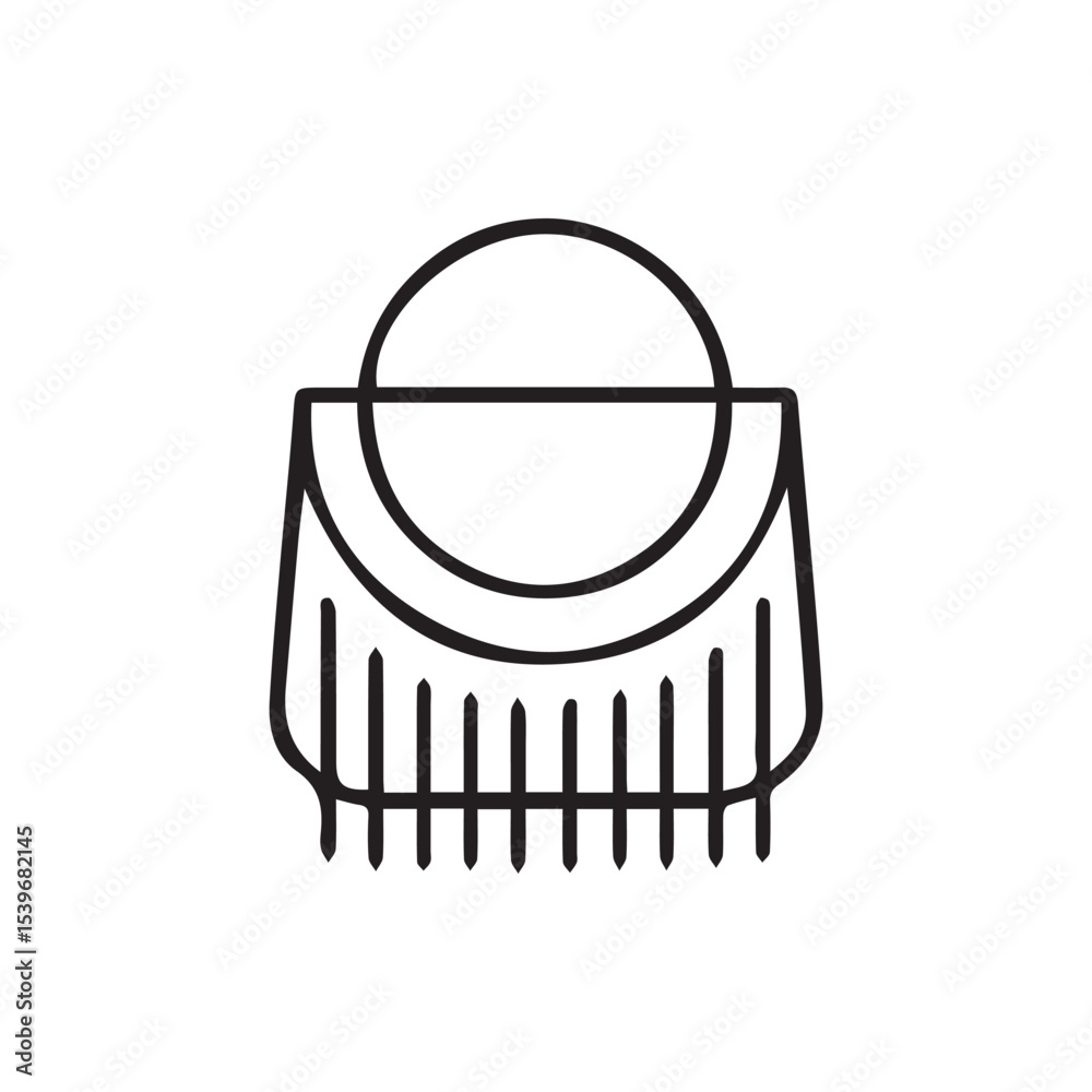 Fototapeta premium Sleek Abstract Symbol A Modern Minimalist Icon Design Element