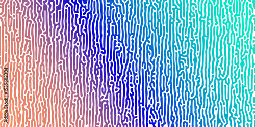 Abstract Turing organic wallpaper background. Linear design with biological shapes. Organic lines in Memphis. 260Turing reaction diffusion monochrome seamless pattern with chaotic motion.