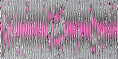 Abstract Turing organic wallpaper background. Linear design with biological shapes. Organic lines in Memphis. 260Turing reaction diffusion monochrome seamless pattern with chaotic motion.