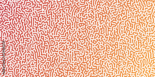 Abstract Turing organic wallpaper background. Linear design with biological shapes. Organic lines in Memphis. 260Turing reaction diffusion monochrome seamless pattern with chaotic motion.