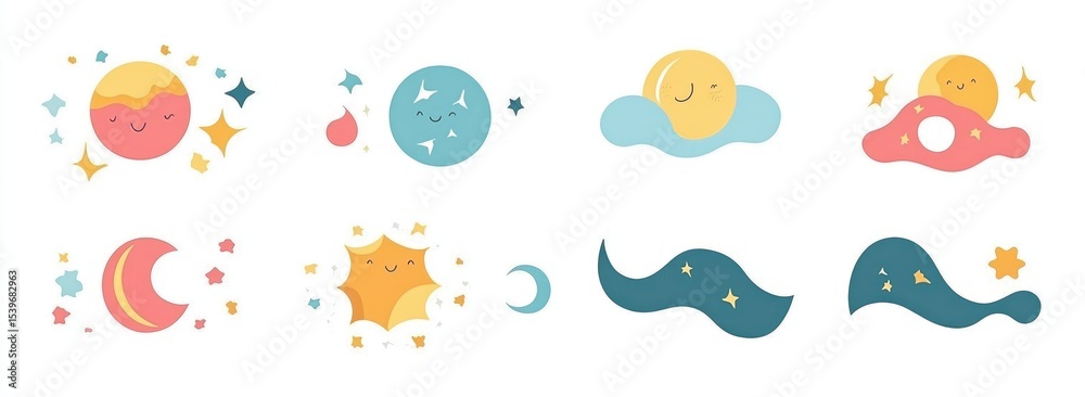 Cute celestial illustrations Cute celestial illustrations