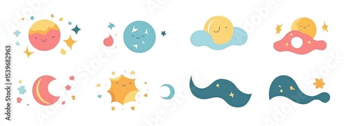 Cute celestial illustrations