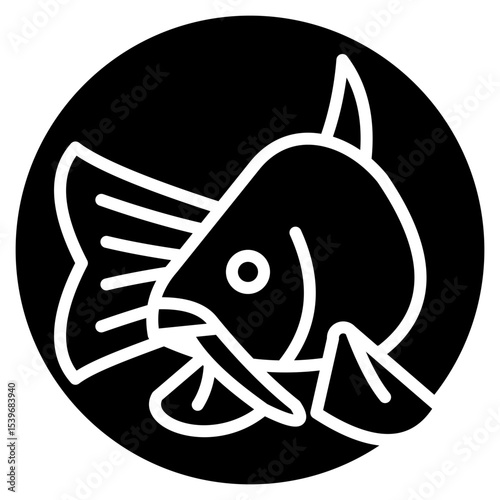 Fish glyph icon