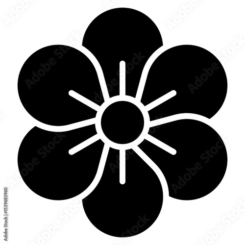 Flower glyph icon