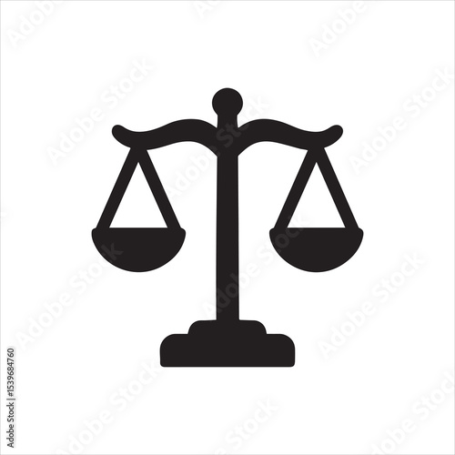 Classic scales of justice vector illustration
