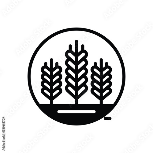 Black solid icon for agriculture